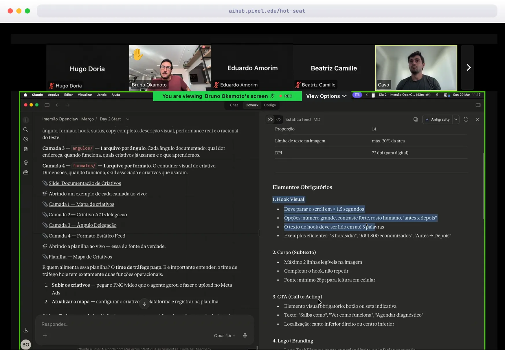 Mentoria coletiva ao vivo da comunidade Pixel AI Hub